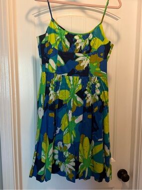 Trina Turk Blue & Green Floral Sundress